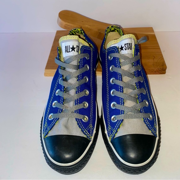 Converse All Star Ox Sneaker 9 Blue with Black Soles and Yellow Trim Wild Thing - Picture 5 of 13
